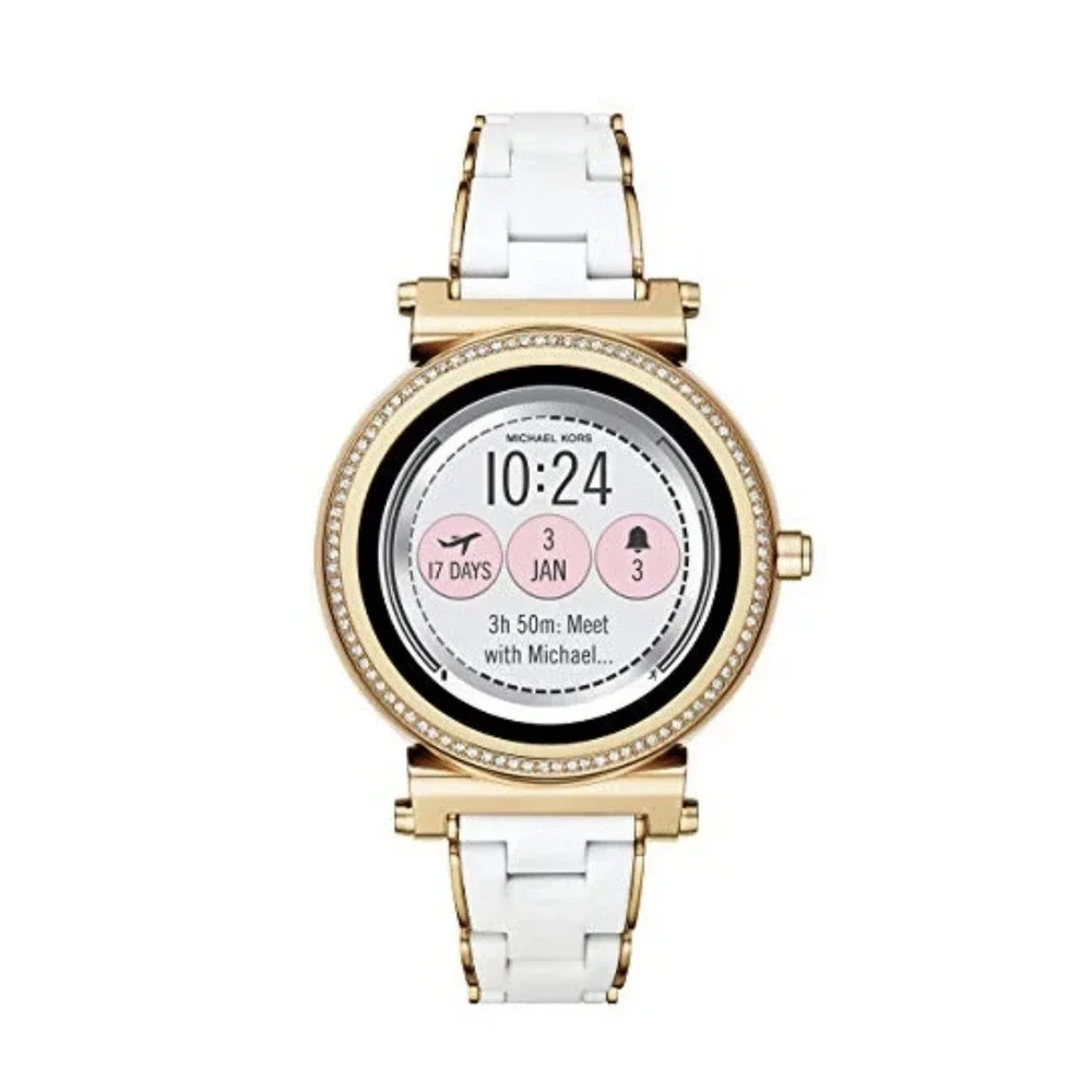 Michael Kors Access Women's Smart Watch Sofie Gold MKT5039 White NEW